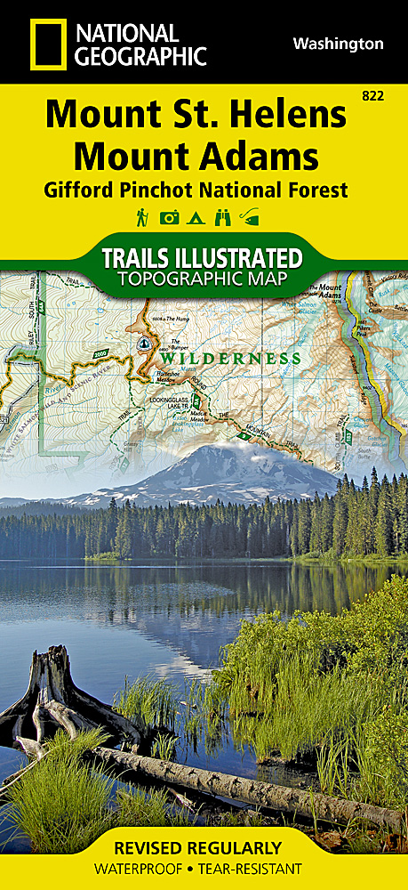 Online bestellen: 822 Topographic Map Guide Mount St. Helens, Mount Adams /WA | National Geographic