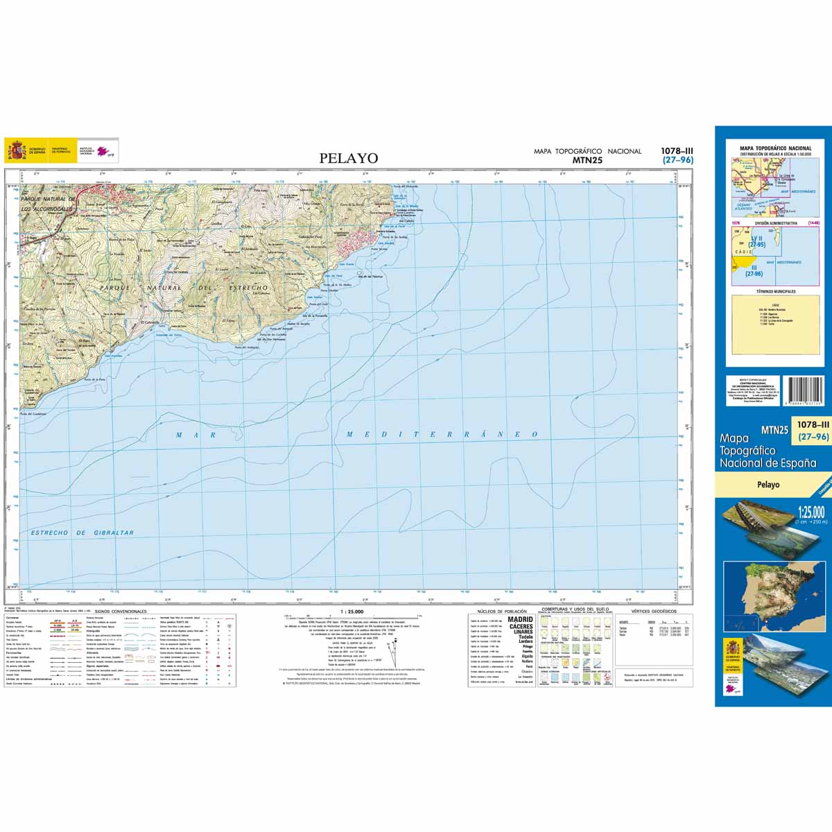 Online bestellen: Topografische kaart 1078-III Pelayo | CNIG - Instituto Geográfico Nacional1