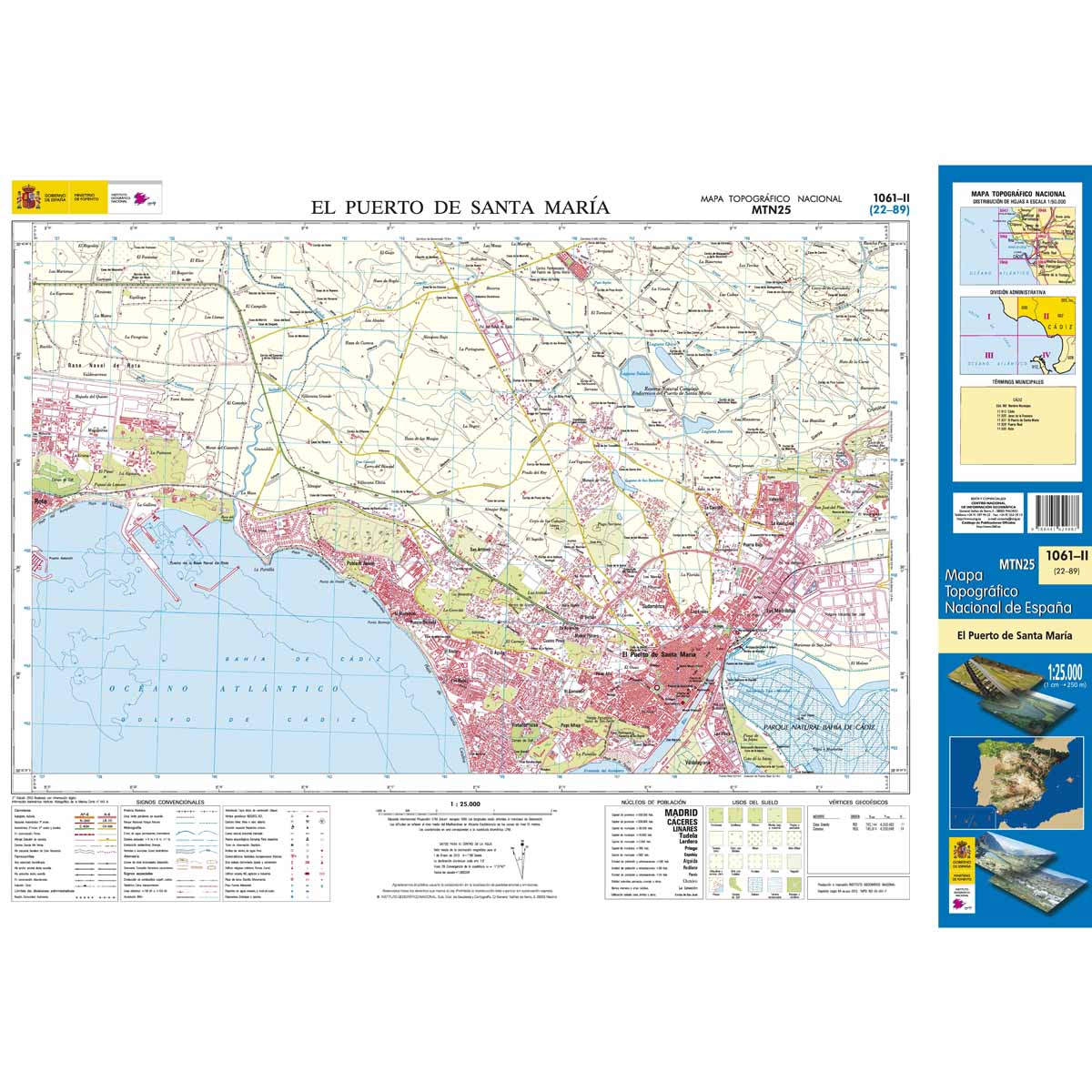 Online bestellen: Topografische kaart 1061-II El Puerto de Santa María | CNIG - Instituto Geográfico Nacional1