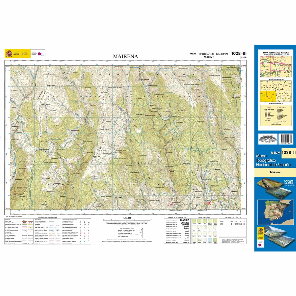 Online bestellen: Topografische kaart 1028-III Mairena | CNIG - Instituto Geográfico Nacional1