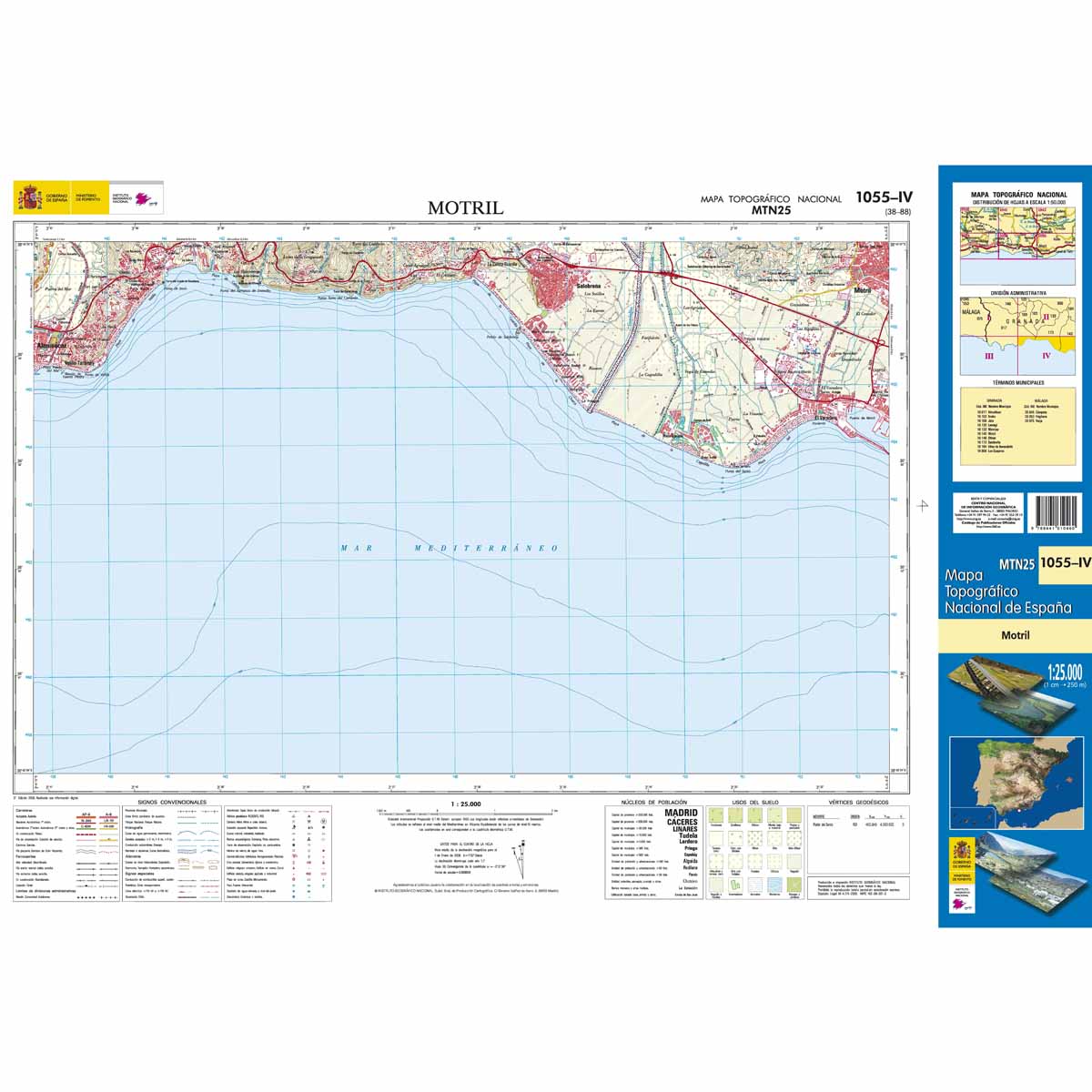 Online bestellen: Topografische kaart 1055-IV Motril | CNIG - Instituto Geográfico Nacional1