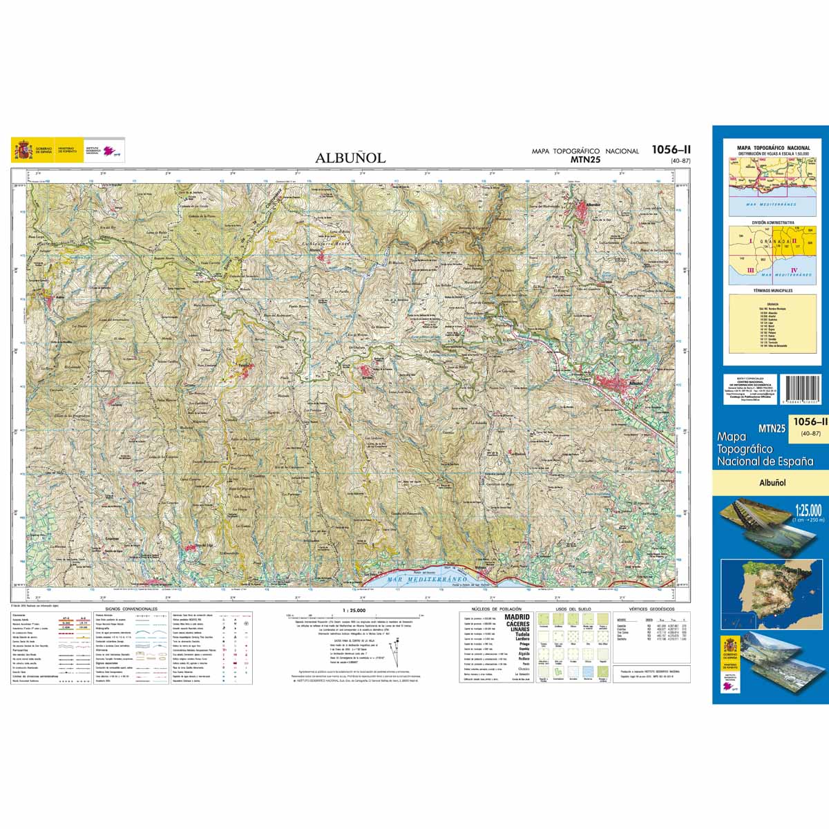 Online bestellen: Topografische kaart 1056-II Albuñol | CNIG - Instituto Geográfico Nacional1