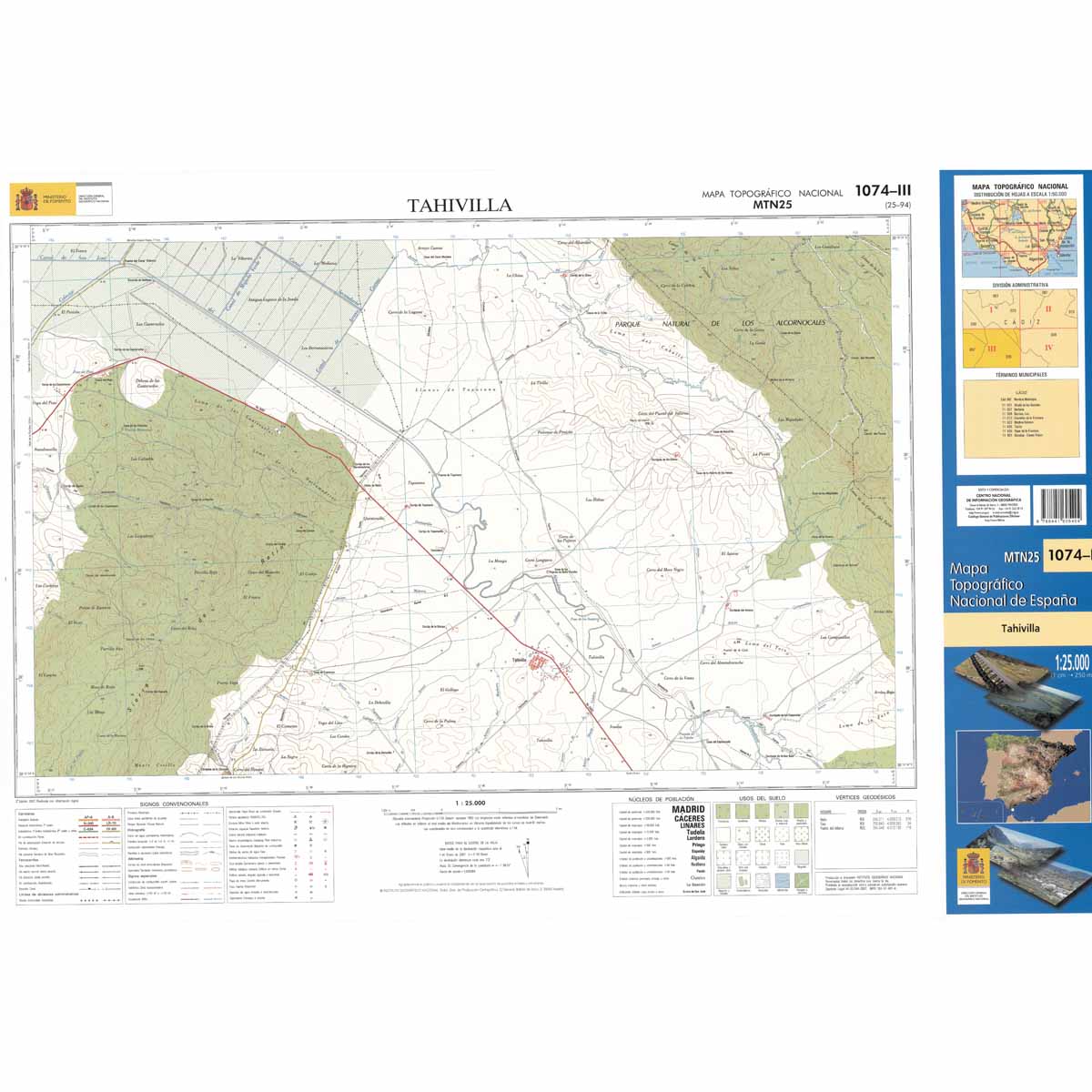 Online bestellen: Topografische kaart 1074-III Tahivilla | CNIG - Instituto Geográfico Nacional1