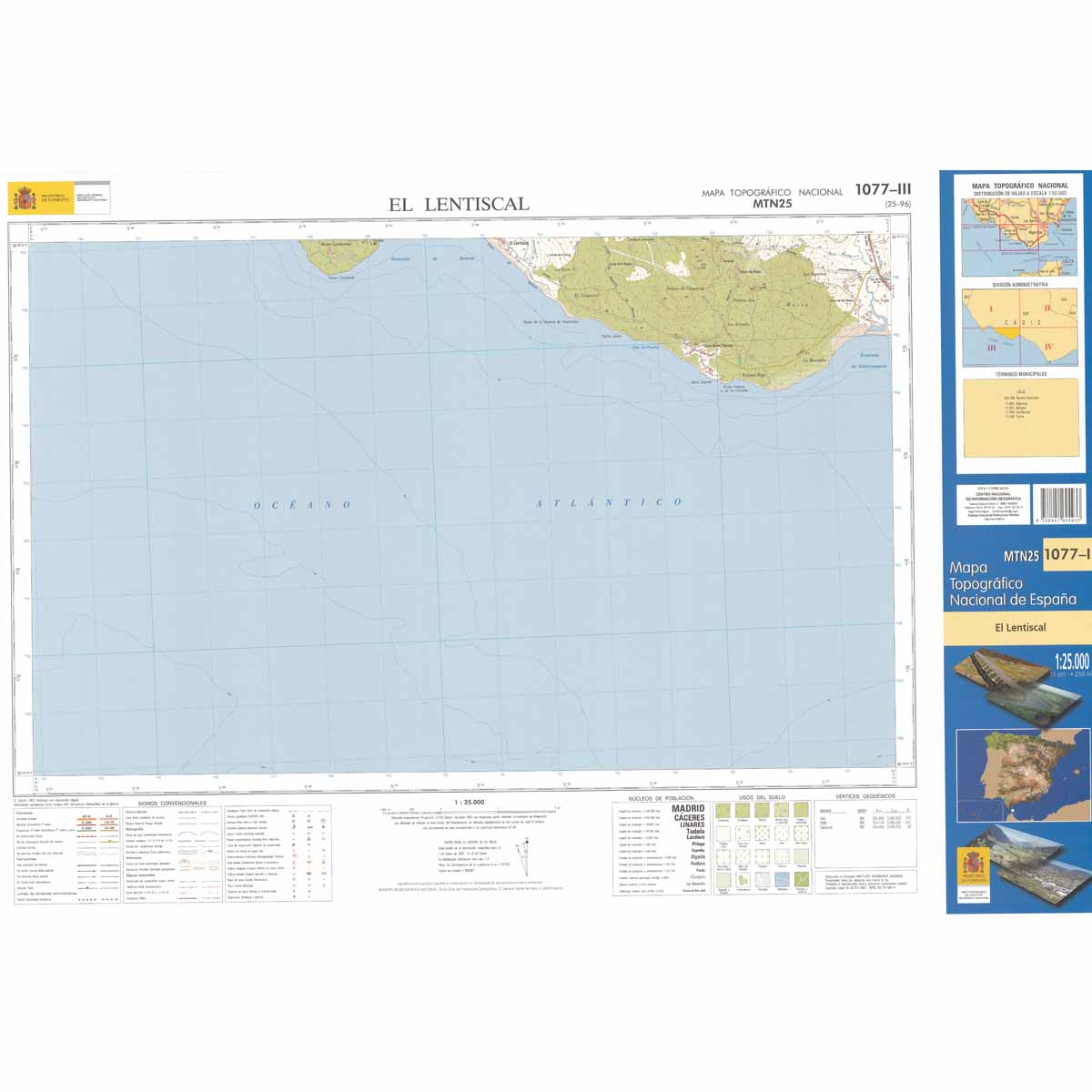 Online bestellen: Topografische kaart 1077-III El Lentiscal | CNIG - Instituto Geográfico Nacional1