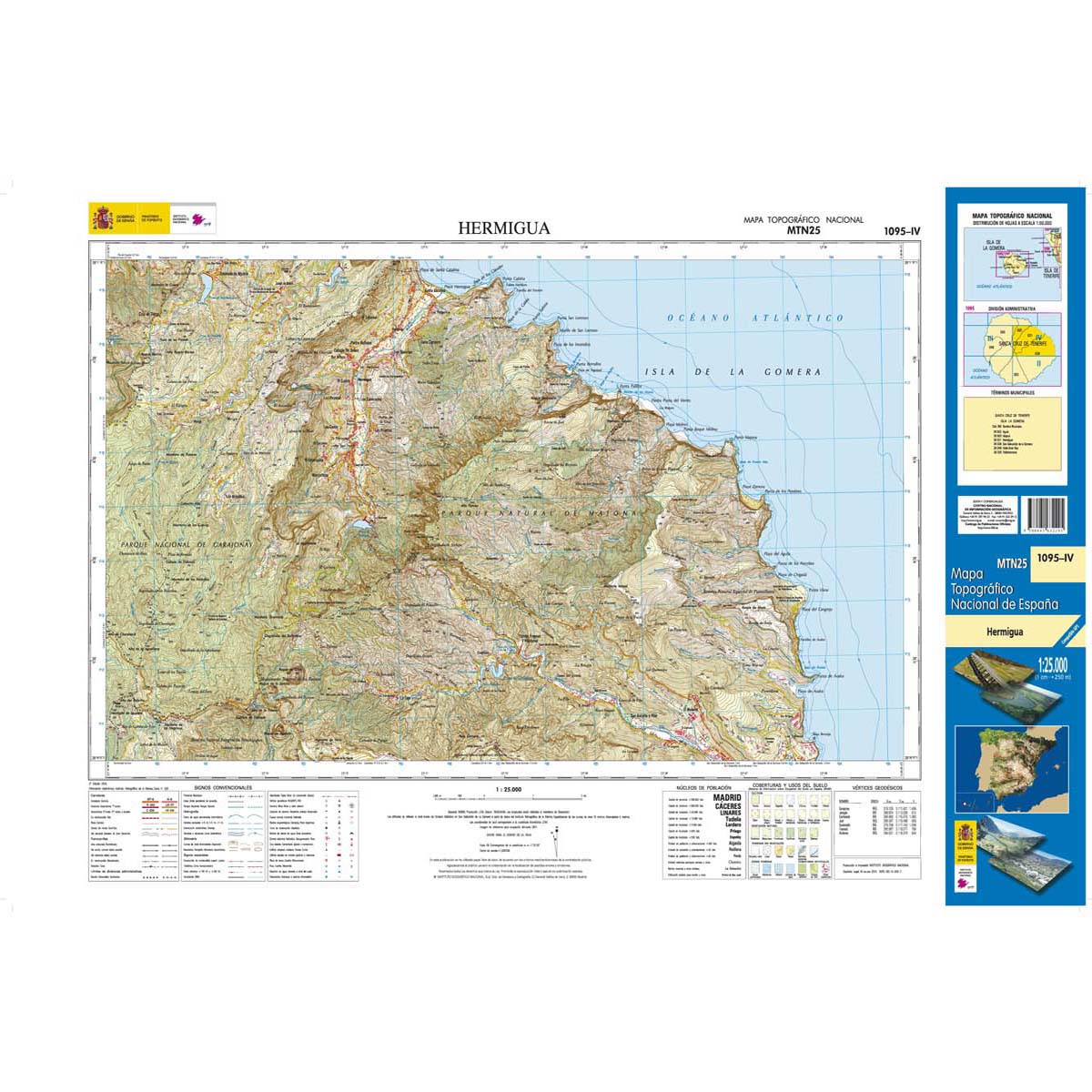 Online bestellen: Topografische kaart 1095-IV Hermigua (La Gomera) | CNIG - Instituto Geográfico Nacional1