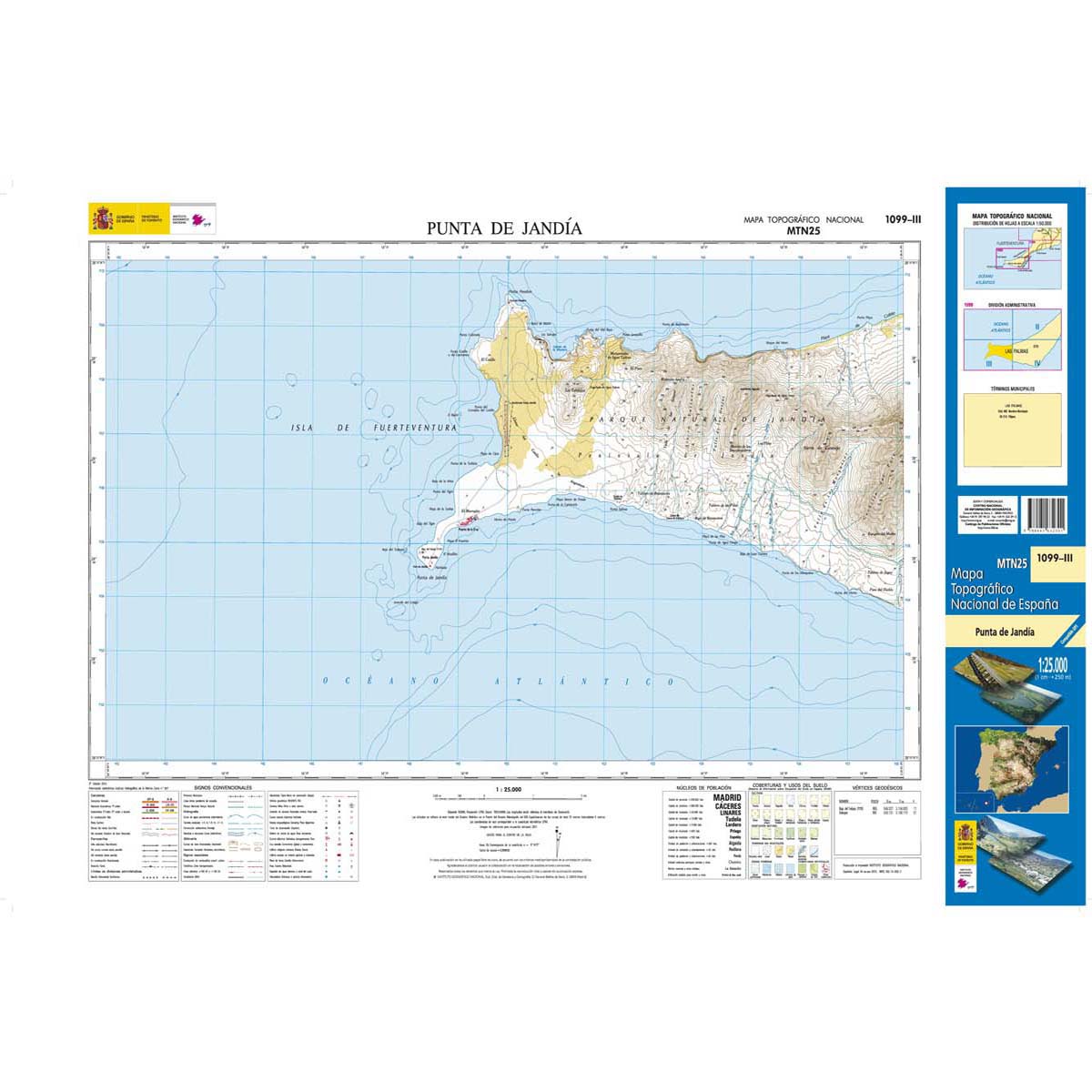 Online bestellen: Topografische kaart 1099-III Punta de Jandía (Fuerteventura) | CNIG - Instituto Geográfico Nacional1