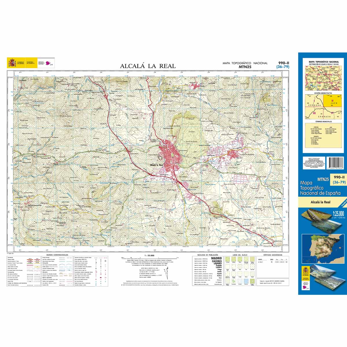 Online bestellen: Topografische kaart 990-II Alcalá la Real | CNIG - Instituto Geográfico Nacional1