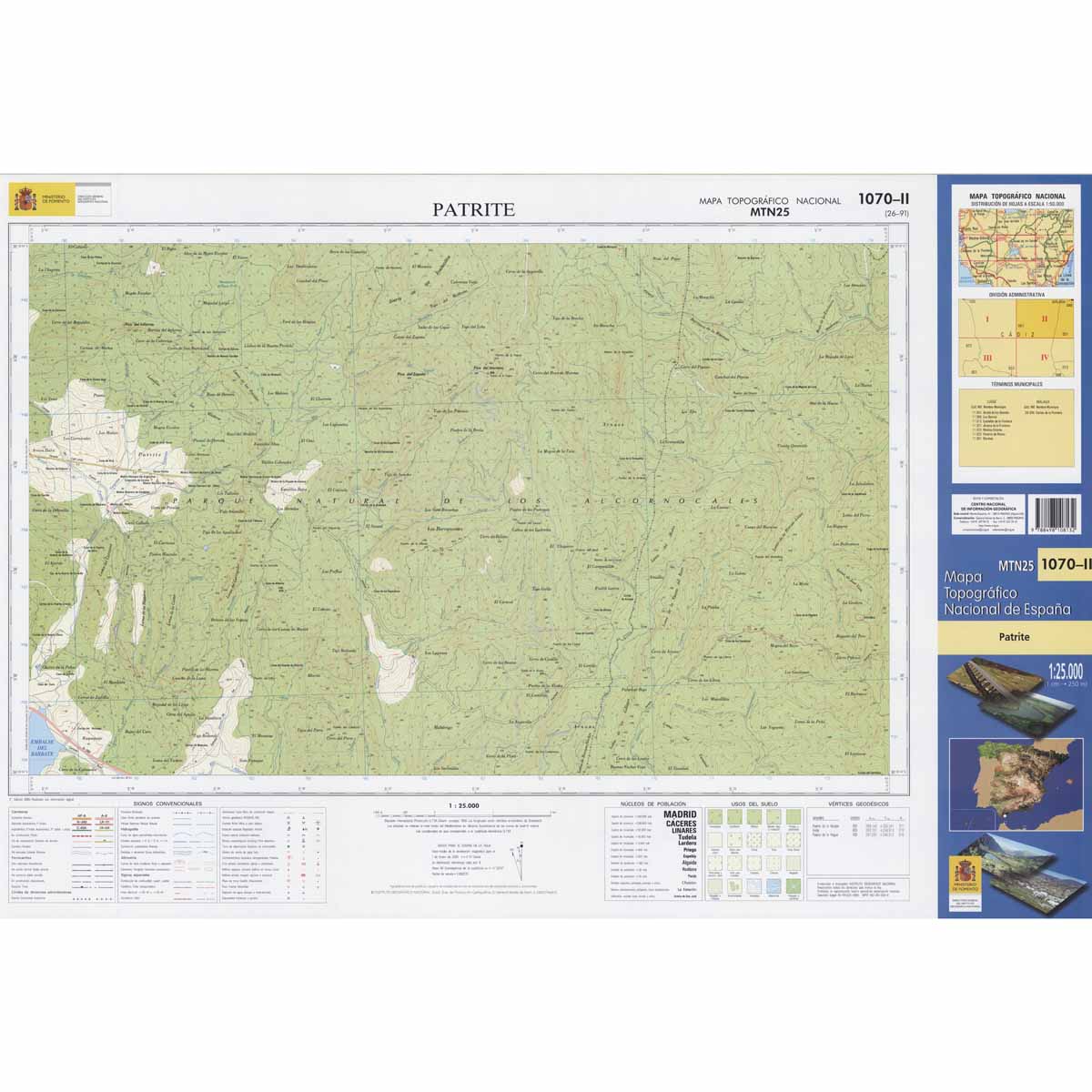 Online bestellen: Topografische kaart 1070-II Patrite | CNIG - Instituto Geográfico Nacional1