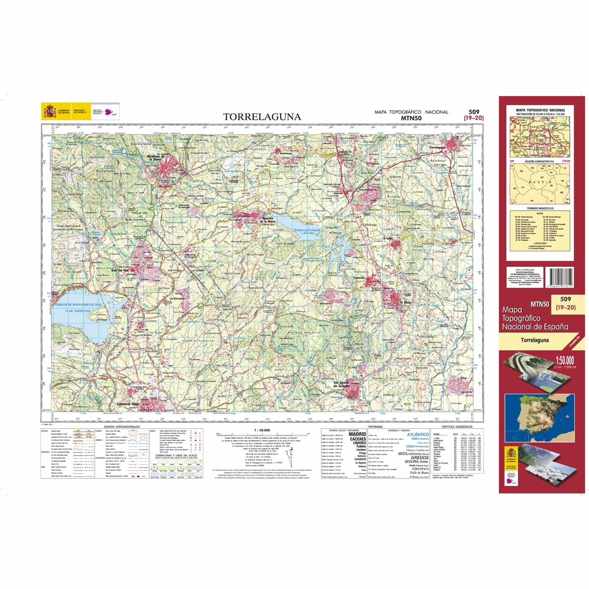 Online bestellen: Topografische kaart 509 MT50 Torrelaguna | CNIG - Instituto Geográfico Nacional1