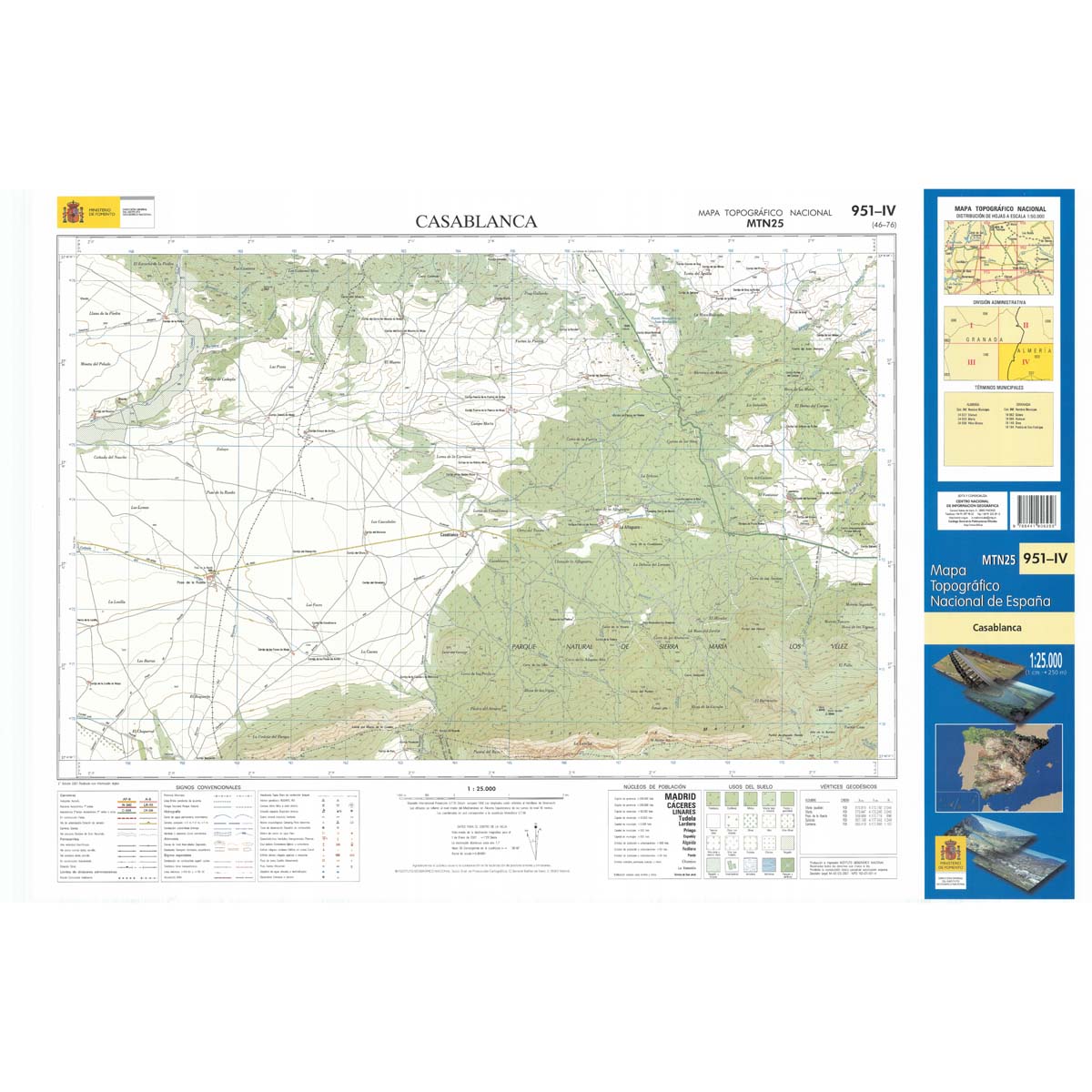 Online bestellen: Topografische kaart 951-IV Casablanca | CNIG - Instituto Geográfico Nacional1