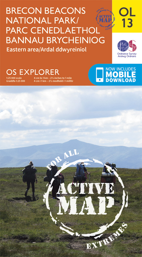 Online bestellen: Wandelkaart - Topografische kaart 13 OS Explorer Map | Active Brecon Beacons NP - Eastern area | Ordnance Survey