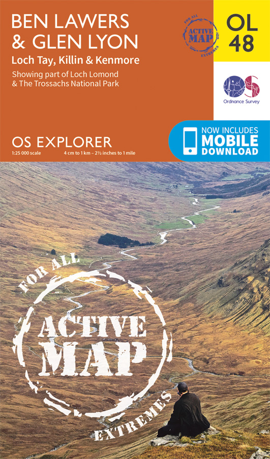 Online bestellen: Wandelkaart - Topografische kaart 48 OS Explorer Map | Active Ben Lawers / Glen Lyon | Ordnance Survey