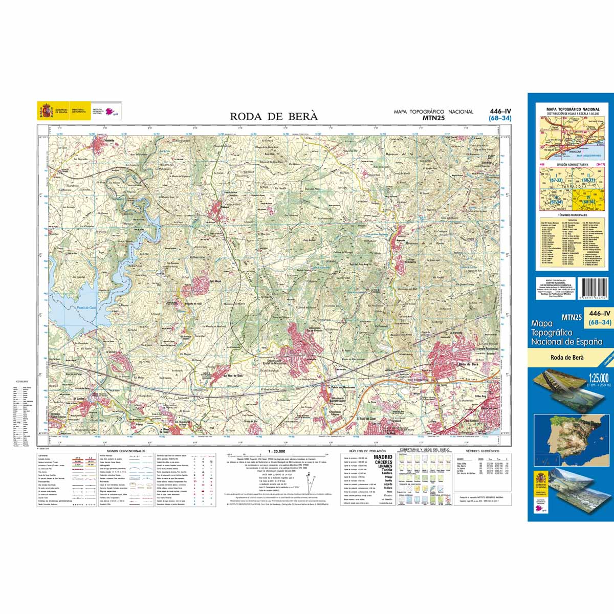 Online bestellen: Topografische kaart 446-IV Roda de Berà | CNIG - Instituto Geográfico Nacional1