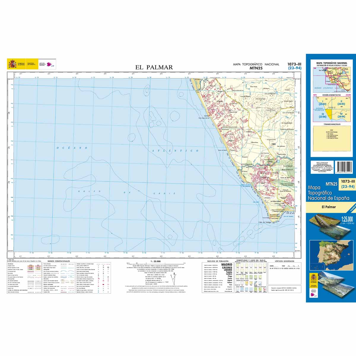 Online bestellen: Topografische kaart 1073-III El Palmar | CNIG - Instituto Geográfico Nacional1