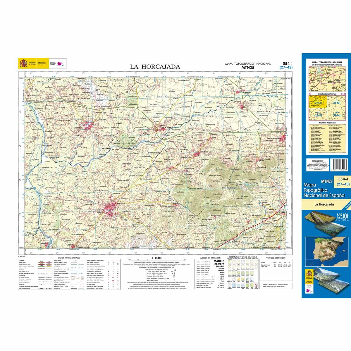 Online bestellen: Topografische kaart 554-I La Horcajada | CNIG - Instituto Geográfico Nacional1