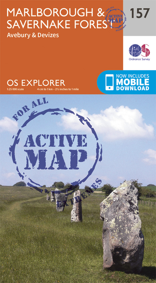 Online bestellen: Wandelkaart - Topografische kaart 157 OS Explorer Map | Active Marlborough / Savernake Forest | Ordnance Survey