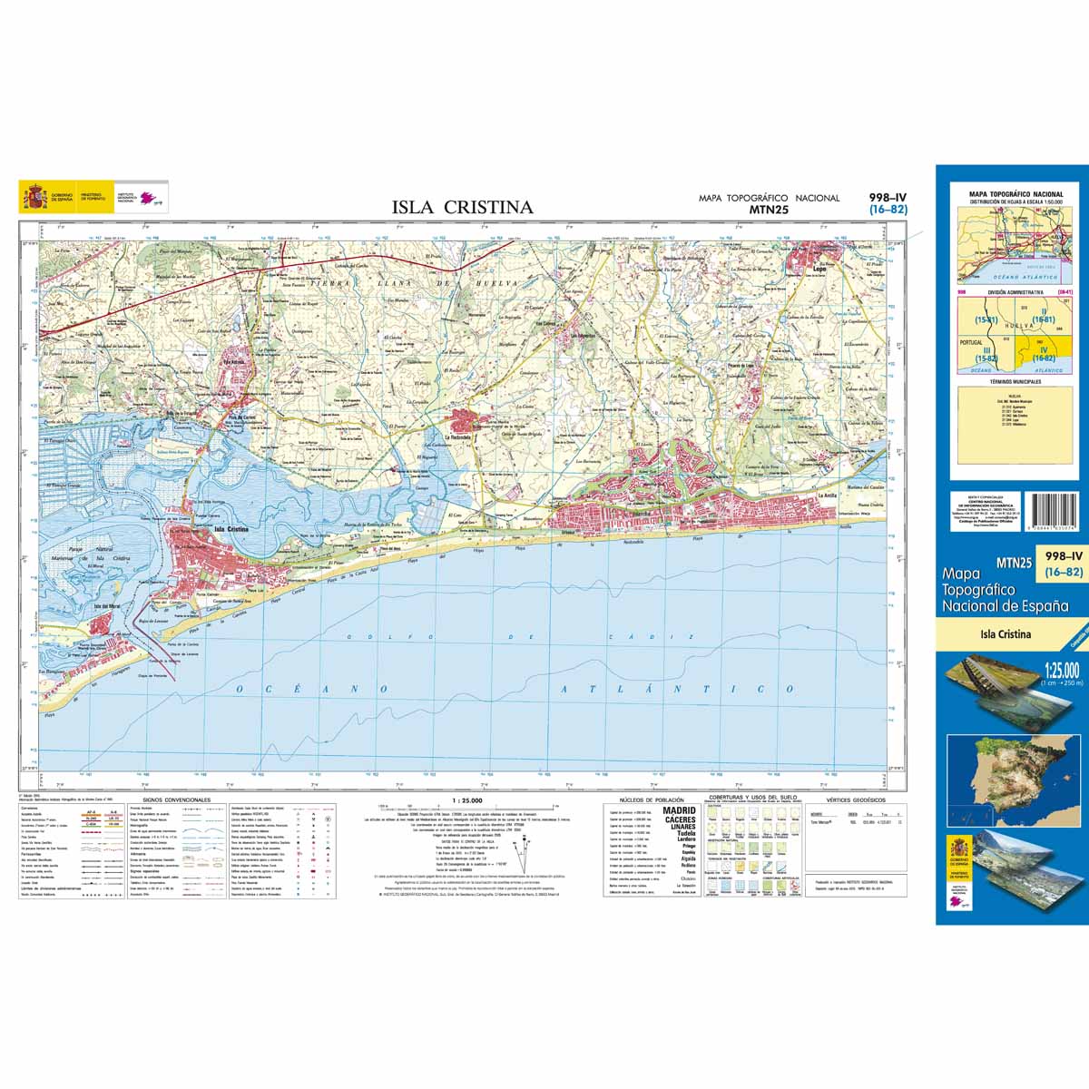 Online bestellen: Topografische kaart 998-IV Isla Cristina | CNIG - Instituto Geográfico Nacional1