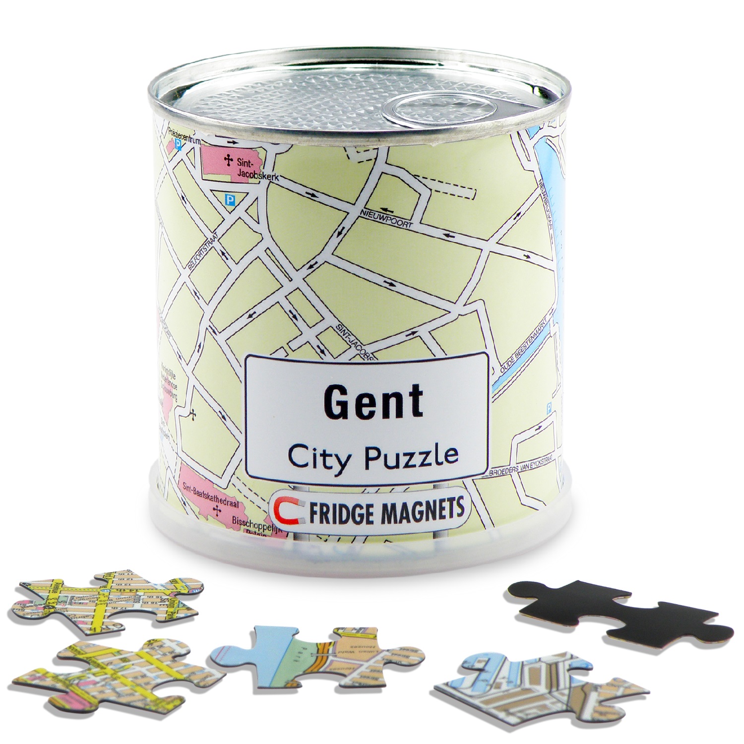 Online bestellen: Magnetische puzzel City Puzzle Magnets Gent | Extragoods