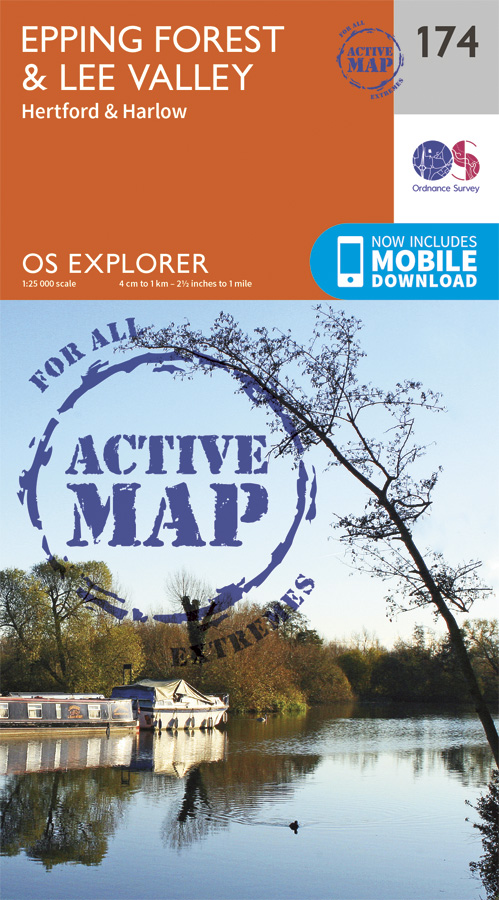 Online bestellen: Wandelkaart - Topografische kaart 174 OS Explorer Map | Active Epping Forest / Lee Valley | Ordnance Survey