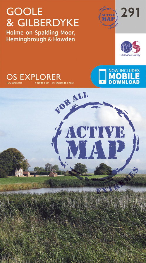 Online bestellen: Wandelkaart - Topografische kaart 291 OS Explorer Map | Active Goole / Gilberdyke | Ordnance Survey