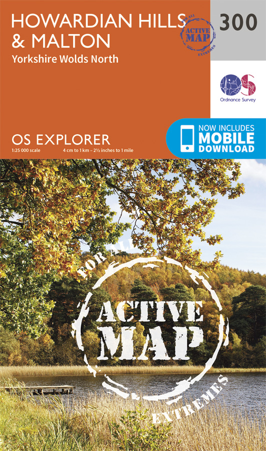 Online bestellen: Wandelkaart - Topografische kaart 300 OS Explorer Map | Active Howardian Hills / Malton | Ordnance Survey