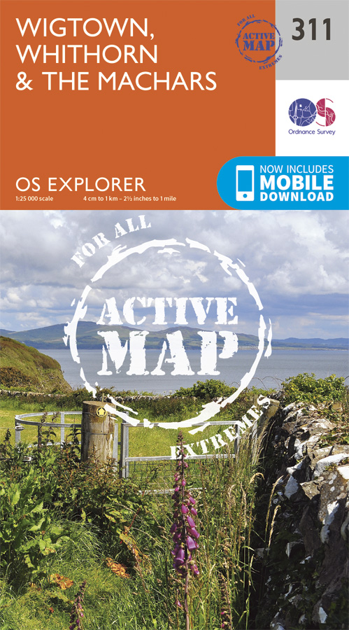 Online bestellen: Wandelkaart - Topografische kaart 311 OS Explorer Map | Active Wigtown / Whithorn / The Machars | Ordnance Survey