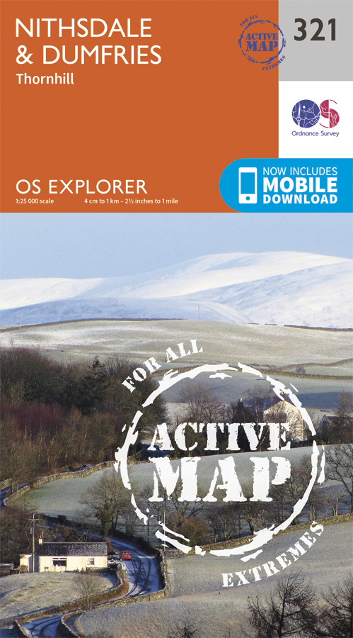 Online bestellen: Wandelkaart - Topografische kaart 321 OS Explorer Map | Active Nithsdale / Dumfries | Ordnance Survey