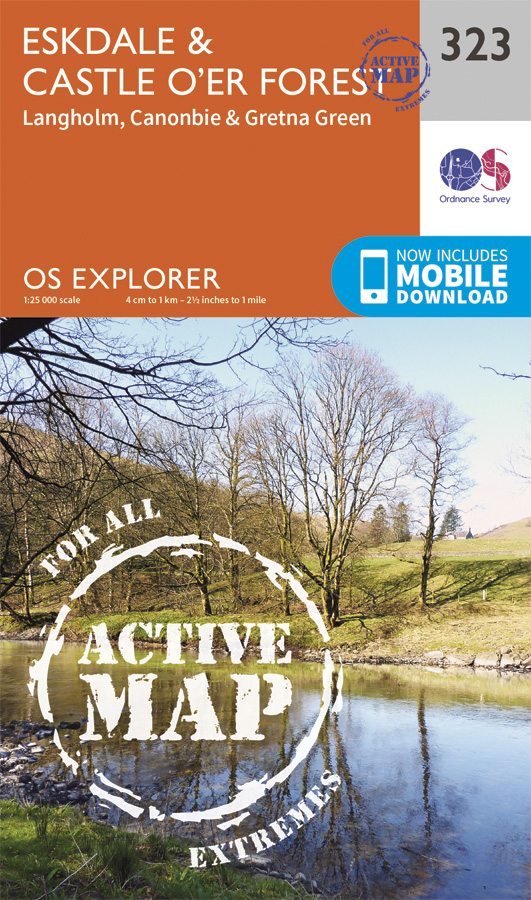 Online bestellen: Wandelkaart - Topografische kaart 323 OS Explorer Map | Active Eskdale / Castle O'er Forest | Ordnance Survey