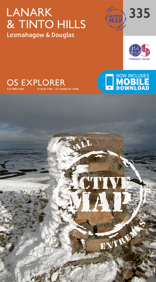 Online bestellen: Wandelkaart 335 OS Explorer Map | Active Lanark / Tinto Hills | Ordnance Survey