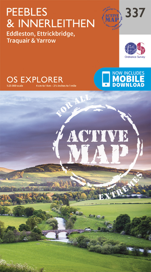 Online bestellen: Wandelkaart - Topografische kaart 337 OS Explorer Map | Active Peebles / Interleithen | Ordnance Survey