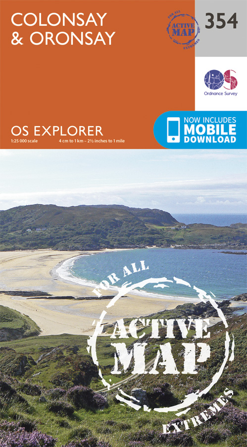 Online bestellen: Wandelkaart - Topografische kaart 354 OS Explorer Map | Active Colonsay / Oronsay | Ordnance Survey