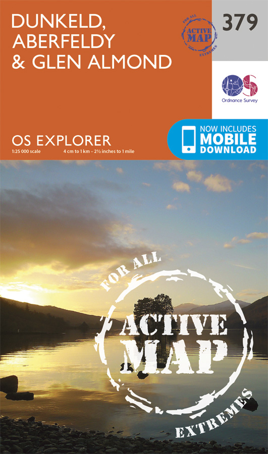 Online bestellen: Wandelkaart - Topografische kaart 379 OS Explorer Map | Active Dunkeld / Aberfeldy / Glen Almond | Ordnance Survey