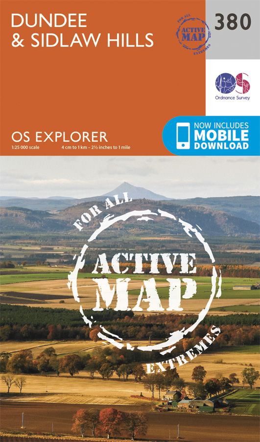 Online bestellen: Wandelkaart 380 OS Explorer Map | Active Dundee / Sidlaw Hills | Ordnance Survey