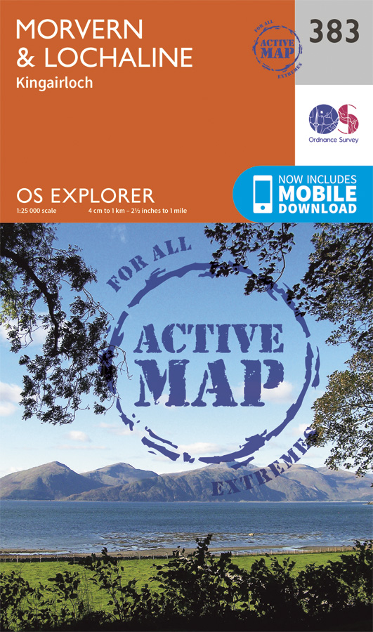 Online bestellen: Wandelkaart - Topografische kaart 383 OS Explorer Map | Active Morvern / Lochaline | Ordnance Survey