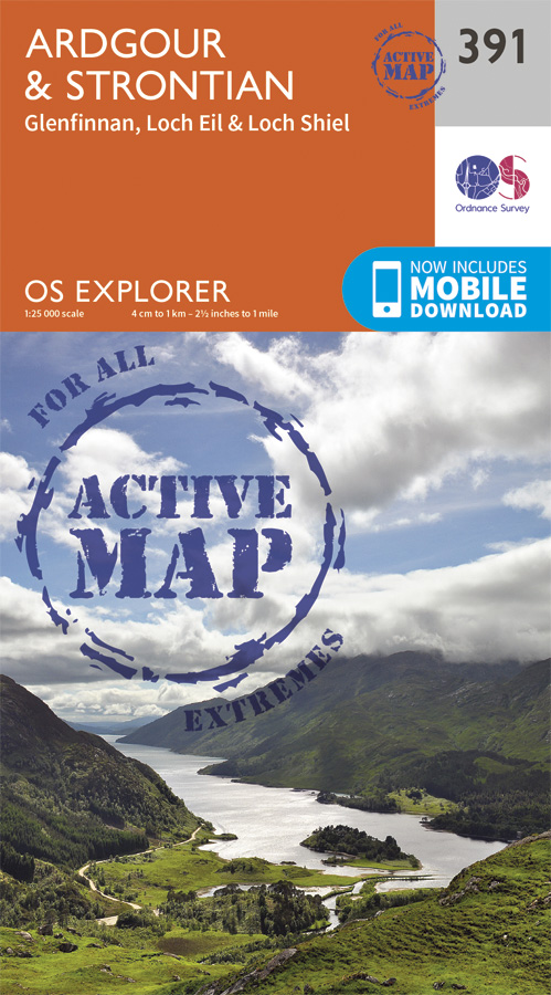 Online bestellen: Wandelkaart - Topografische kaart 391 OS Explorer Map | Active Ardgour / Strontian | Ordnance Survey