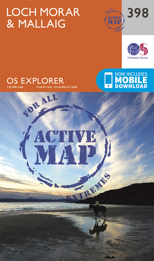 Online bestellen: Wandelkaart - Topografische kaart 398 OS Explorer Map | Active Loch Morar / Mallaig | Ordnance Survey