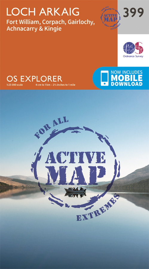 Online bestellen: Wandelkaart - Topografische kaart 399 OS Explorer Map | Active Loch Arkaig | Ordnance Survey