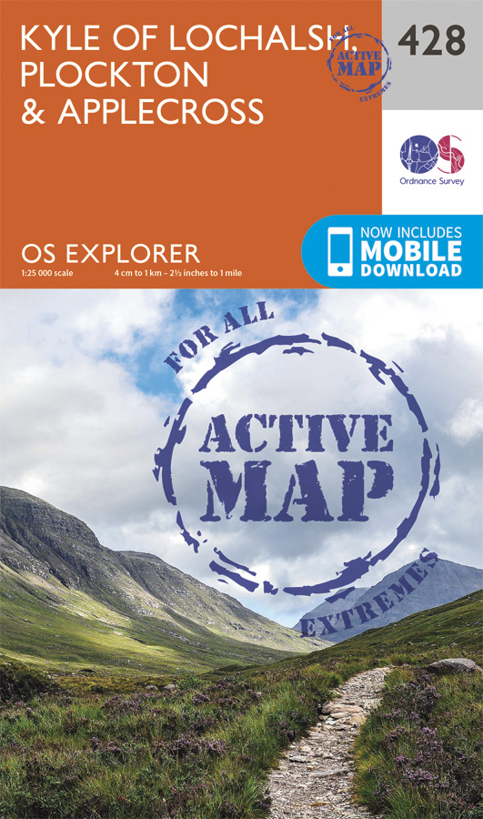 Online bestellen: Wandelkaart - Topografische kaart 428 OS Explorer Map | Active Kyle of Lochalsh | Ordnance Survey