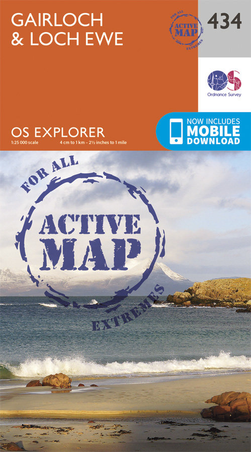 Online bestellen: Wandelkaart - Topografische kaart 434 OS Explorer Map | Active Gailoch / Loch Ewe | Ordnance Survey