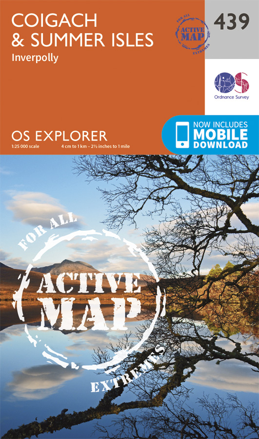 Online bestellen: Wandelkaart - Topografische kaart 439 OS Explorer Map | Active Coigach / Summer Isles | Ordnance Survey