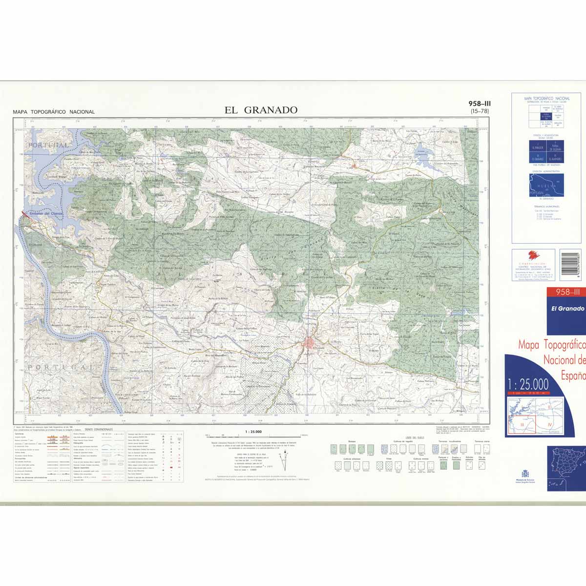 Online bestellen: Topografische kaart 958-III El Granado | CNIG - Instituto Geográfico Nacional1