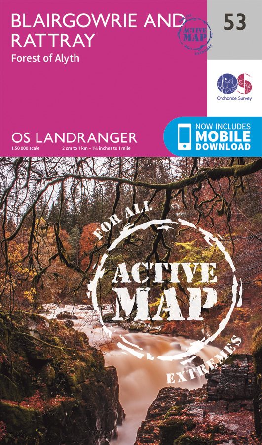 Online bestellen: Wandelkaart - Topografische kaart 53 Landranger Active Blairgowrie / Forest of Alyth | Ordnance Survey