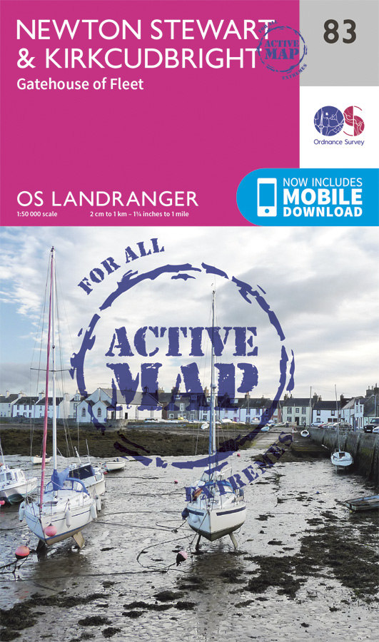 Online bestellen: Wandelkaart - Topografische kaart 83 Landranger Active Newton Stewart / Kirkcudbright | Ordnance Survey