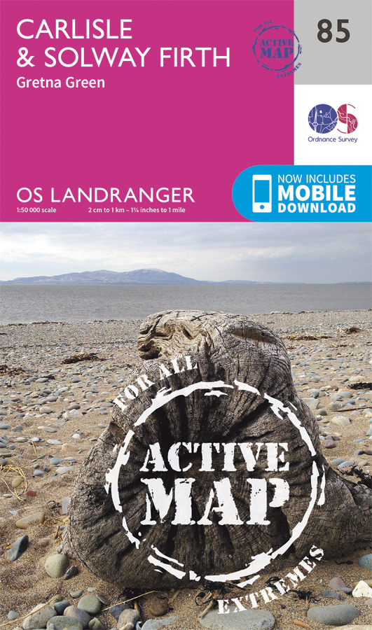 Online bestellen: Wandelkaart - Topografische kaart 85 Landranger Active Carlisle / Solway Firth | Ordnance Survey