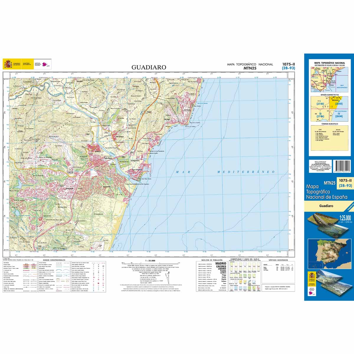 Online bestellen: Topografische kaart 1075-II Guadiaro | CNIG - Instituto Geográfico Nacional1