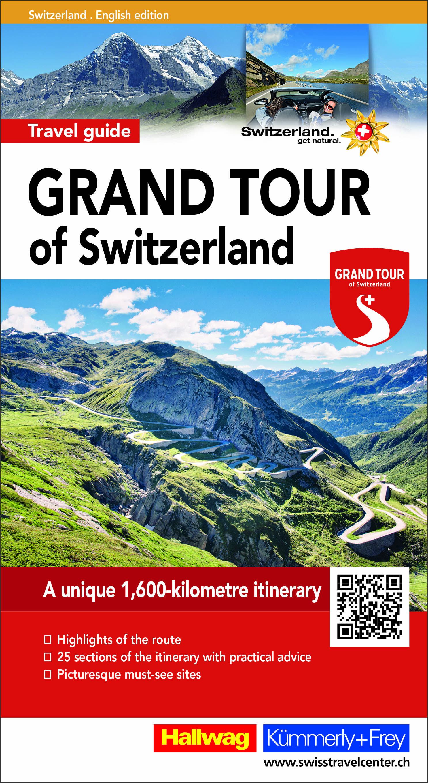 Online bestellen: Reisgids Grand Tour of Switzerland Tourist Guide EN | Hallwag