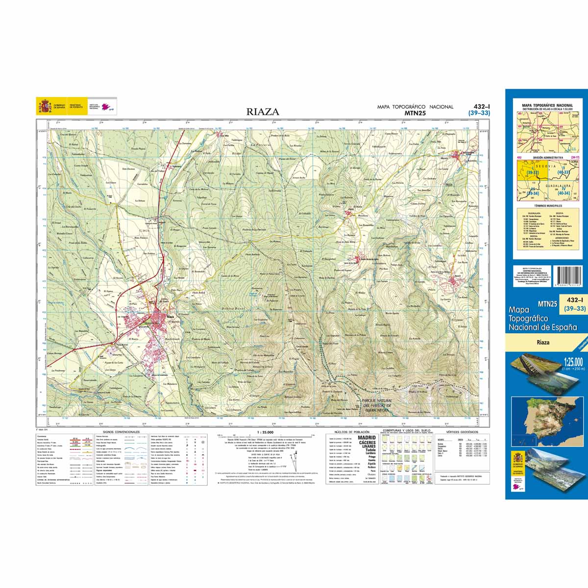 Online bestellen: Topografische kaart 432-I Riaza | CNIG - Instituto Geográfico Nacional1