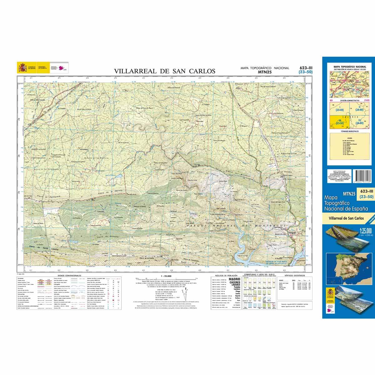 Online bestellen: Topografische kaart 623-III Villarreal de San Carlos | CNIG - Instituto Geográfico Nacional1