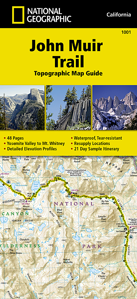 Online bestellen: Wandelatlas - Wandelkaart 1001 John Muir Trail | National Geographic