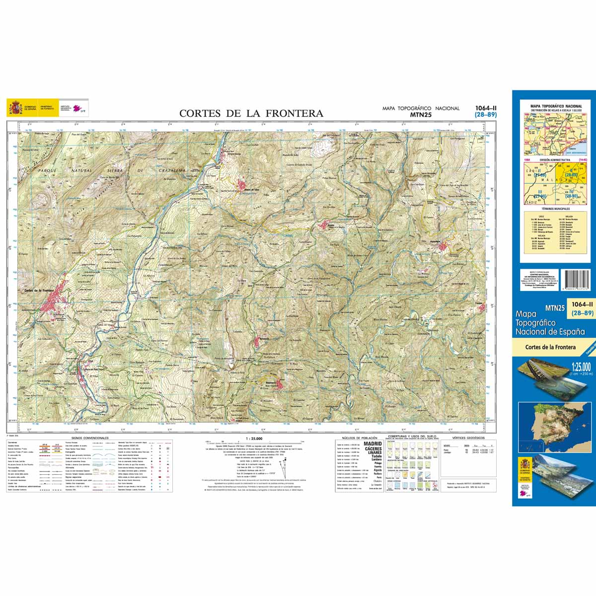 Online bestellen: Topografische kaart 1064-II Cortes de la Frontera | CNIG - Instituto Geográfico Nacional1